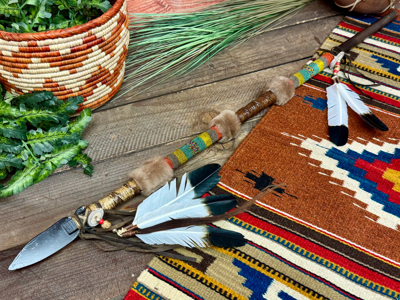 Pueblo Navajo Vintage Style Beaded Lance 39