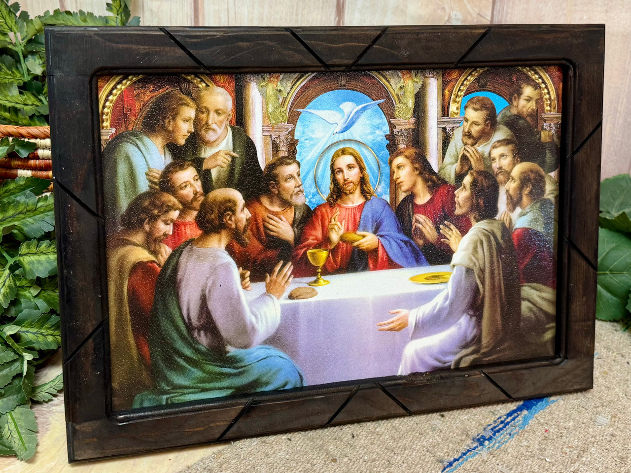 Rustic Last Supper Traditional Last Supper Framed Picture 13x18 (165bc1813p2)