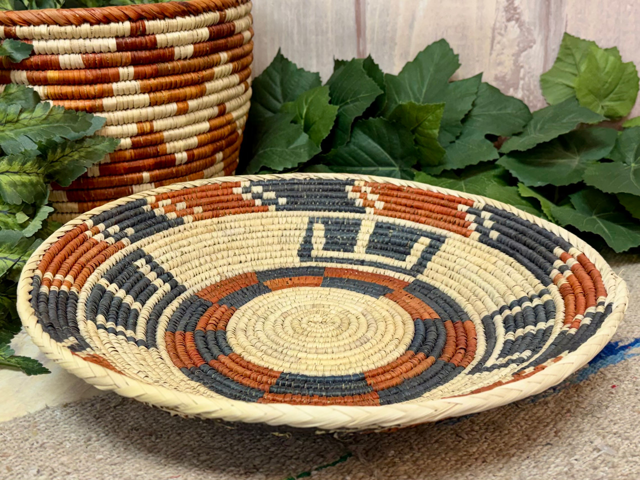 Hand Coiled Navajo Inspired Basket 13