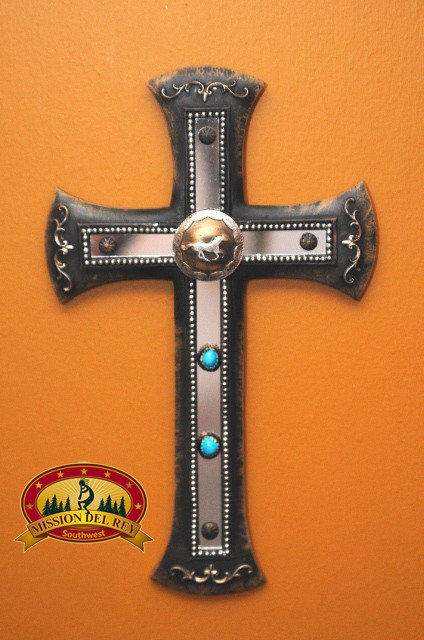 Southwest Style Wall Cross 12.5" CLEARANCE (13) Mission Del Rey