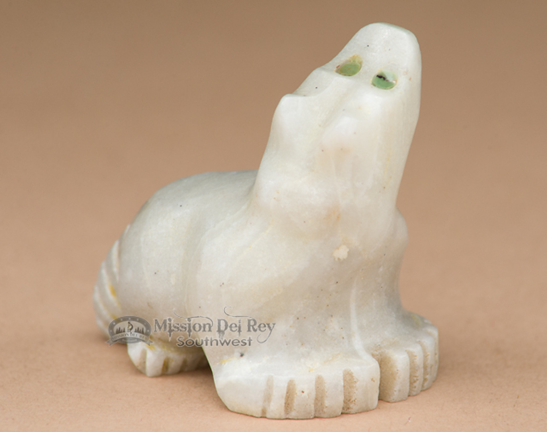 Hand Carved Stone Zuni Animal Fetish Wolf (f80) Mission Del Rey