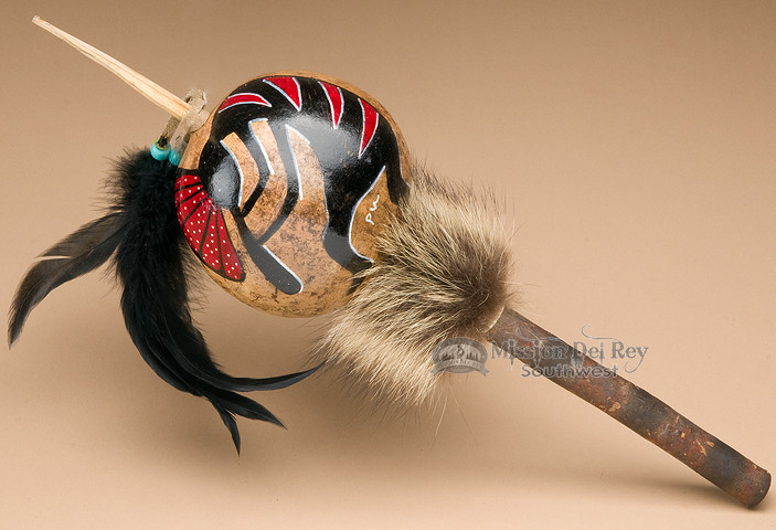 Hand Painted Kokopelli Gourd Rattle