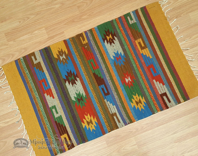 Southwest Zapotec Area Rug 23"x39" (137) Mission Del Rey Southwest