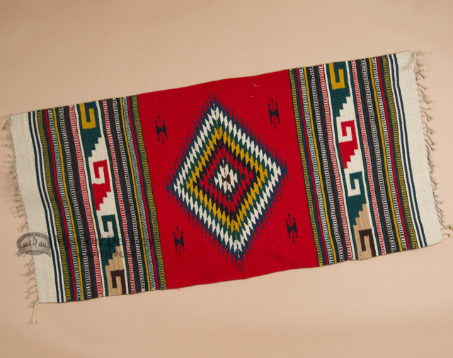 Mexican Indian Zapotec Rug 30"x60" (r33) Mission Del Rey Southwest