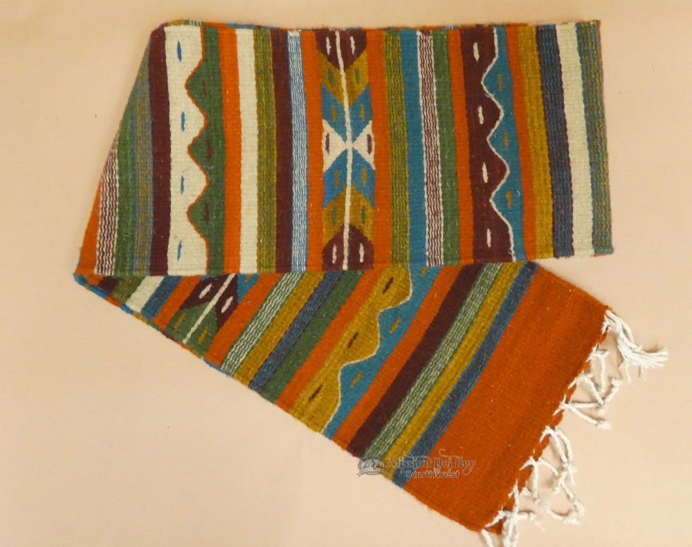 Zapotec Wool Table Runner 15"x80" (a3) Mission Del Rey Southwest