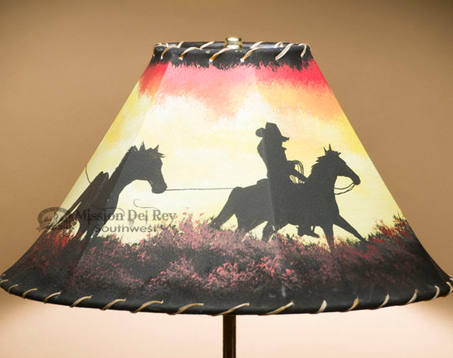 Southwest Painted Lamp Shade 16" Trail Hand (PL143) Mission Del Rey