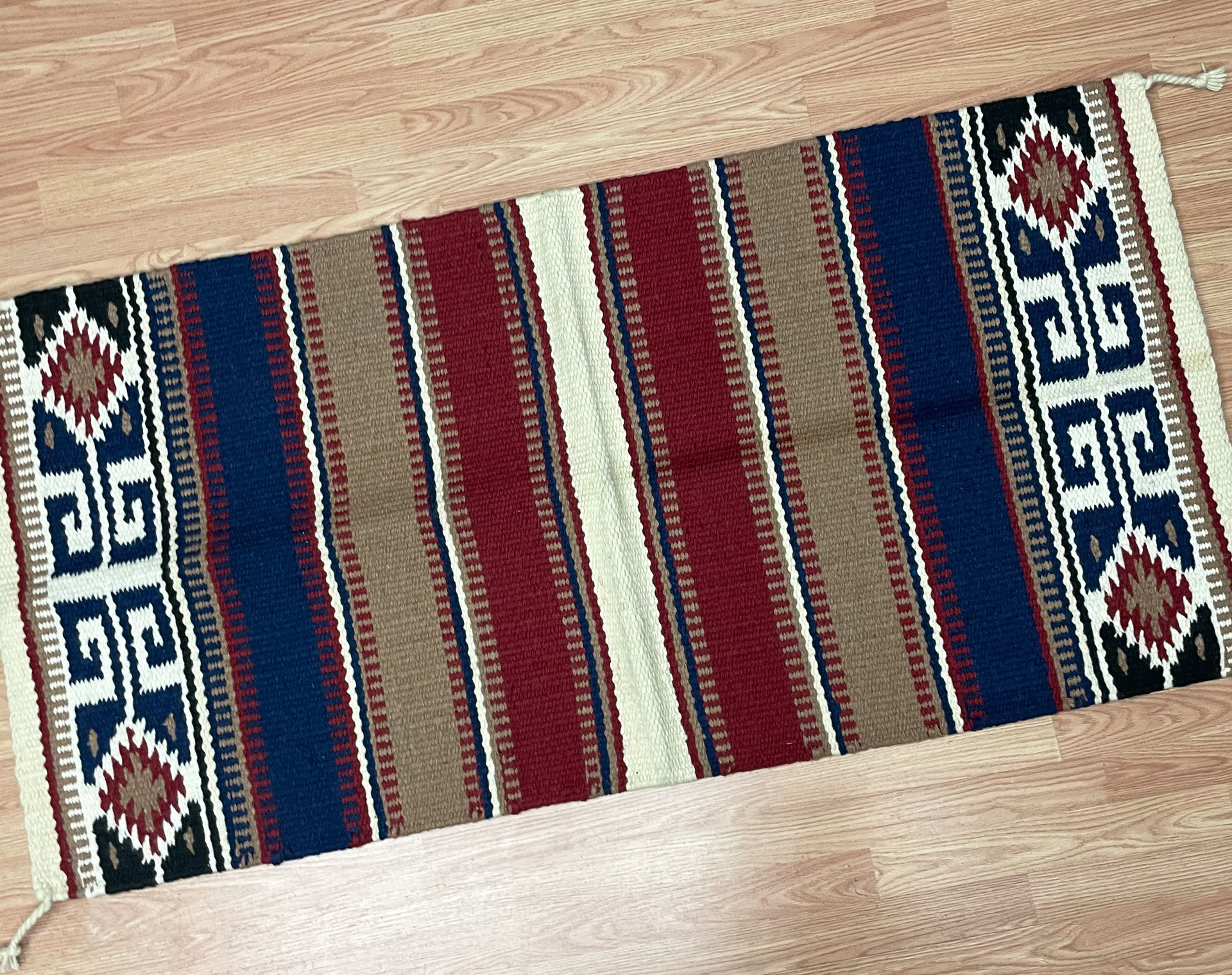 8 lb. Handwoven Wool Saddle Blanket 32"x64" (sbx) Mission Del Rey