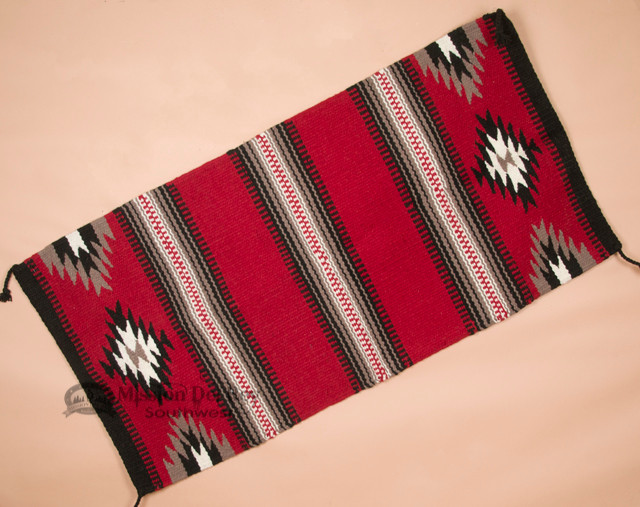 Heavy Handwoven Wool Double Saddle Blanket 32"x64" Red (sbnib1