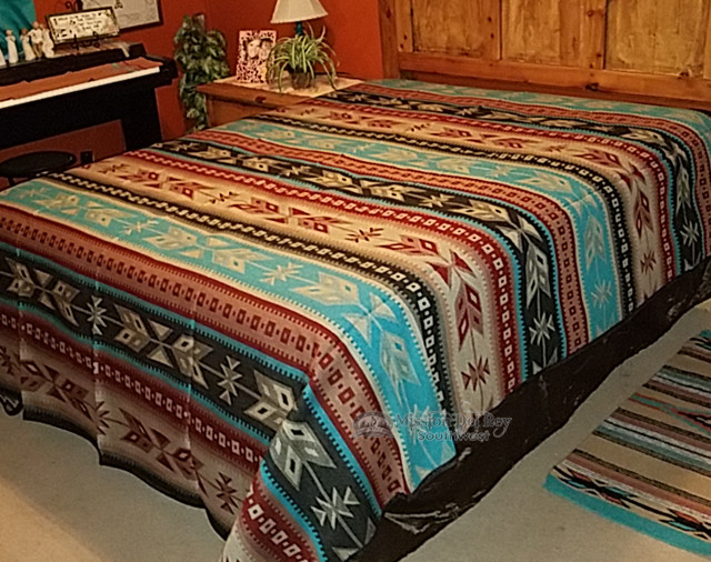 Southwest Bed Spread QUEEN Size Nuevo Domingo Bright Mission Del Rey Southwest