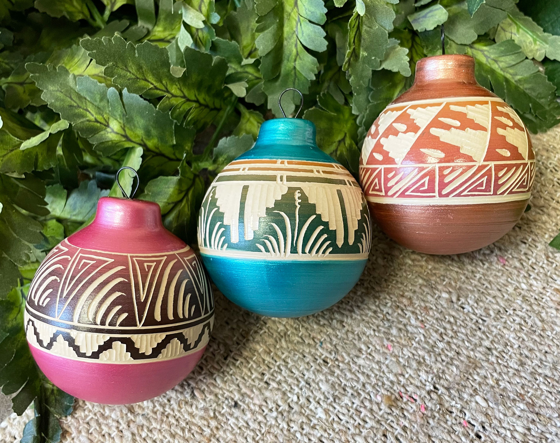 Native American Christmas Ornaments 3 Piece Set Mission Del Rey