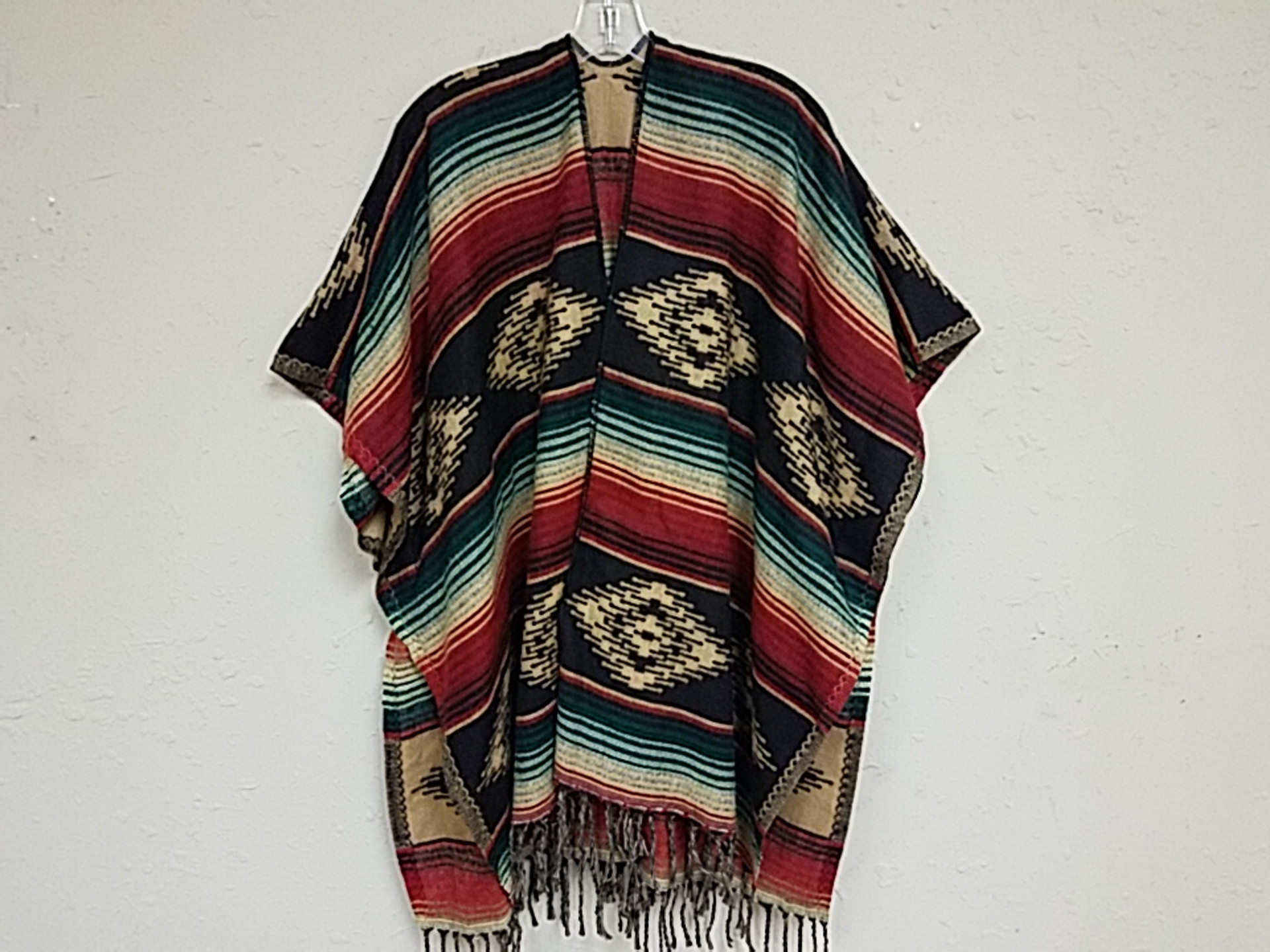 Classic Woven Southwestern Ruana Cape 36x33 (1aswr2) - Mission Del Rey ...