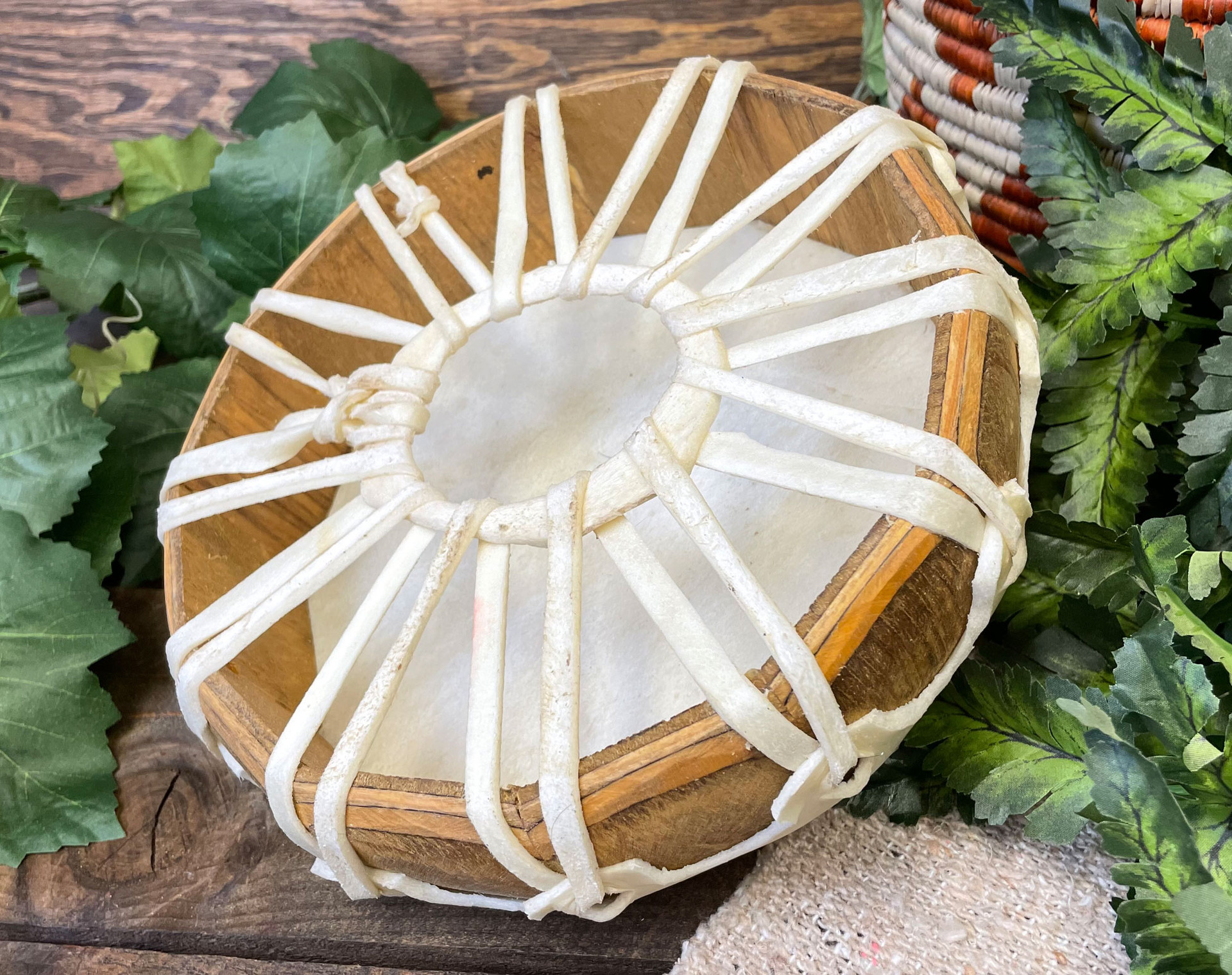 Navajo Indian Frame Drum 9.5" Humming Birds (3bc549) Mission Del Rey