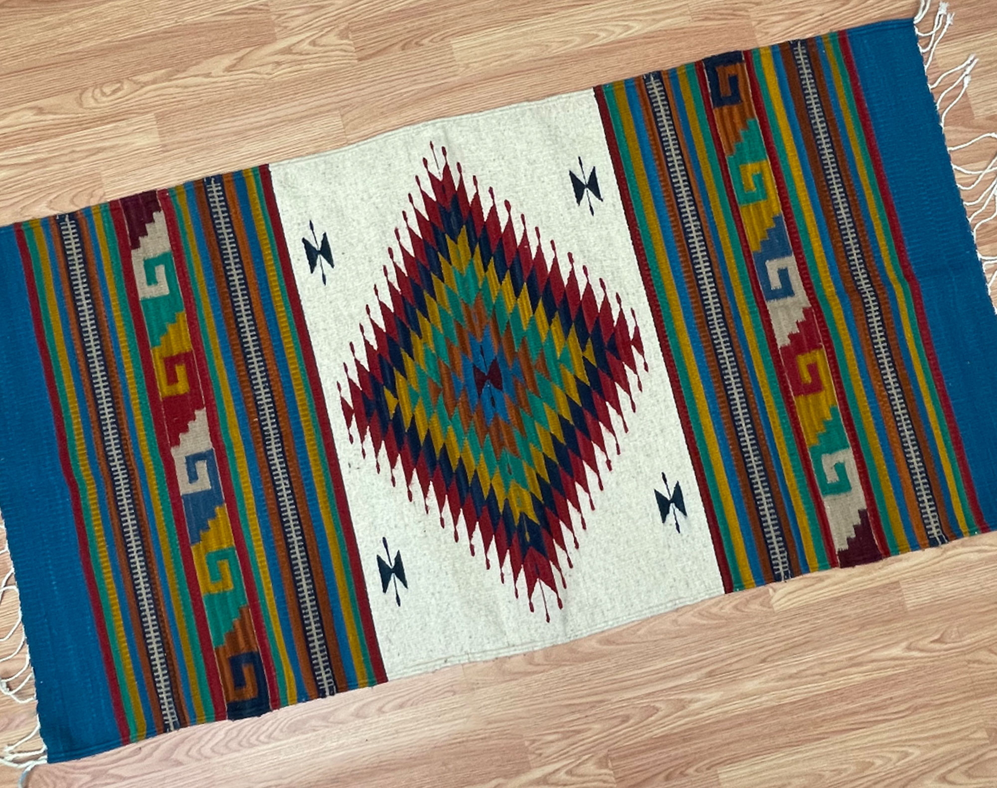 Southwestern Zapotec Indian Rug 30x60 (161) Mission Del Rey Southwest