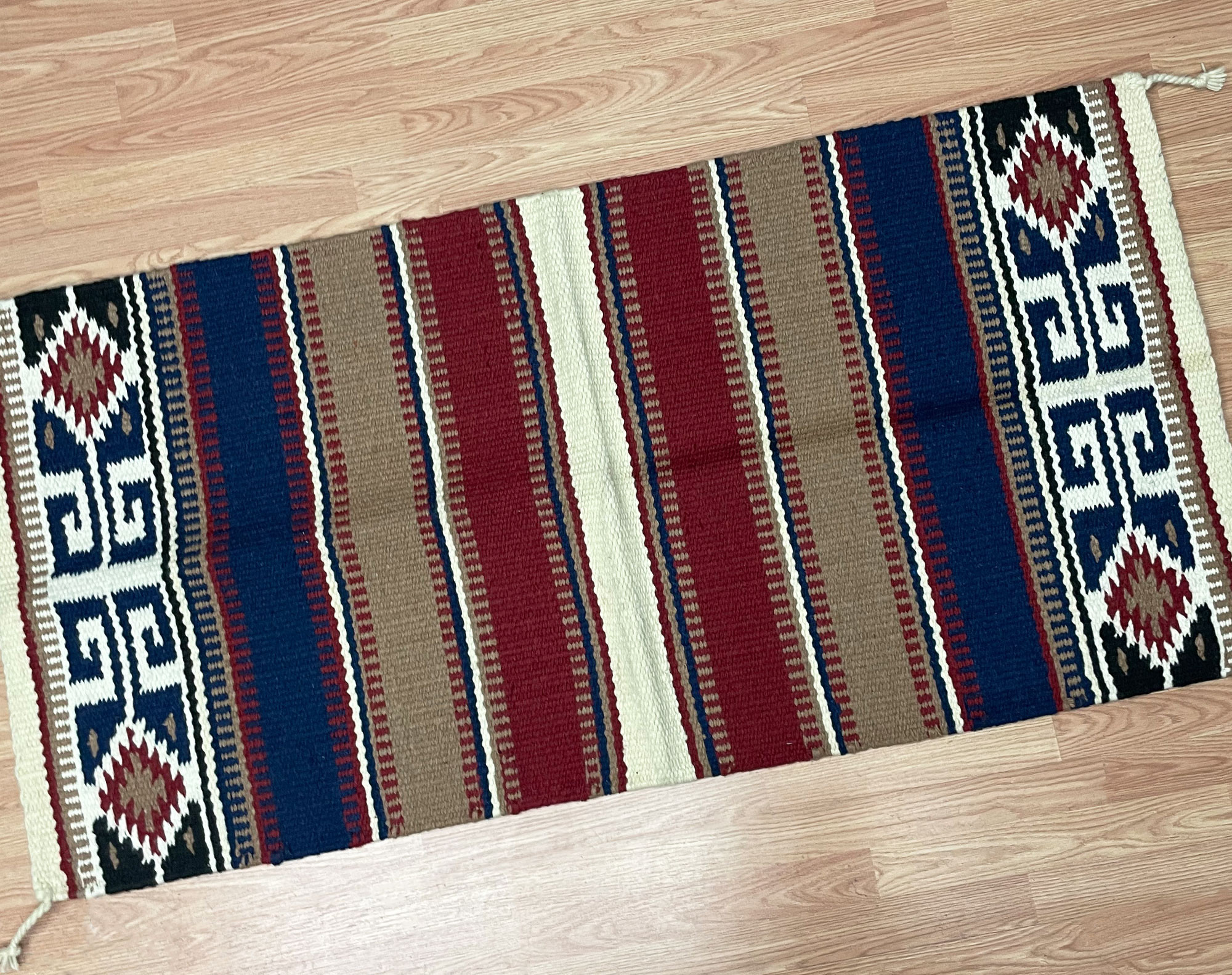 8 lb. Handwoven Wool Saddle Blanket 32"x64" (sbx) Mission Del Rey