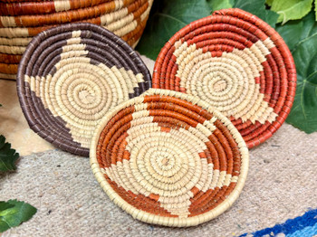 3 Piece Hand Coiled Basket Set