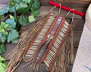 Pueblo Indian Beaded Bone Breast Plate