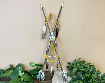 Crossed Arrows w/ Dreamcatcher & Medicine Wheel