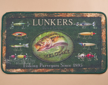 Fishing lure designed doormat.