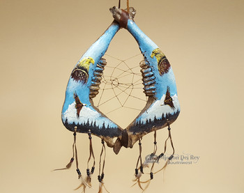 Tarahumara Jaw Bone Dreamcatcher - Eagles