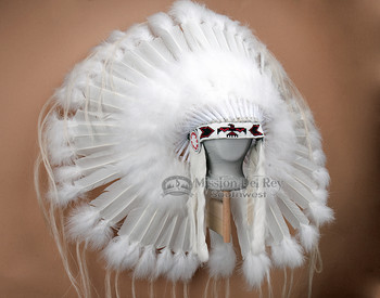 Wedding White Native American Ceremonial Headdress