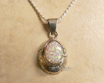 Native American Navajo Pink Opal Necklace