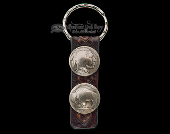 Native American Indian Head/Buffalo Nickel Key Ring
