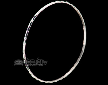 Native American Silver Bangle Bracelet 8.5" -Zuni