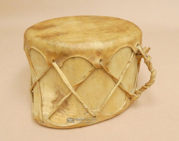 Rustic Rawhide Log Drum