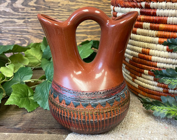 Navajo Etched Wedding Vase
