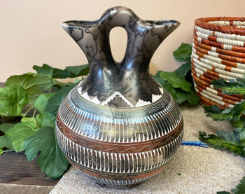 Navajo Etched Wedding Vase 