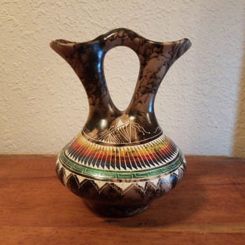 Navajo Horse Hair Wedding Vase