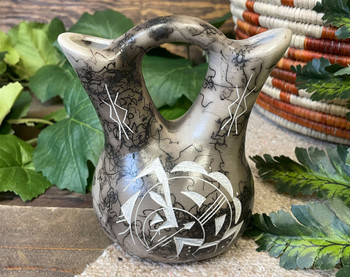 Navajo Horsehair Pottery Wedding Vase