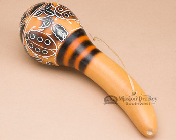 Andean Etched Gourd Rattle