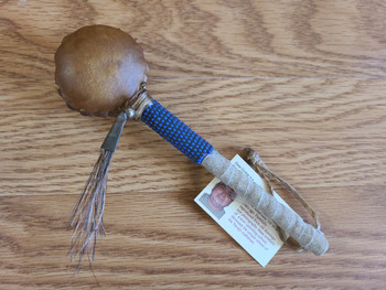 Beaded Navajo Rawhide Rattle