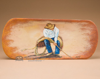 Western Painted Bowl - Cowboy Roper