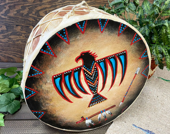Hand Painted Tarahumara Indian Drum