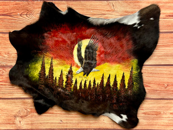Painted Cowhide -Sunset Eagle