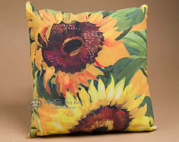 Indoor Outdoor Climaweave Pillow 18" -Sunflowers