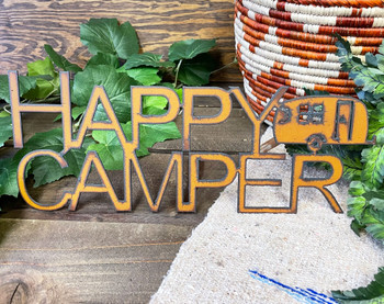 Metal Art Sign -Happy Camper