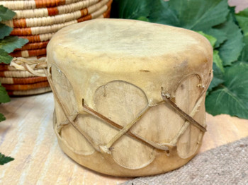 Tree Trunk Rawhide Drum