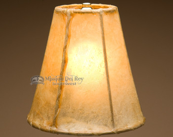 Rustic southwestern rawhide lamp shade bell. 8"