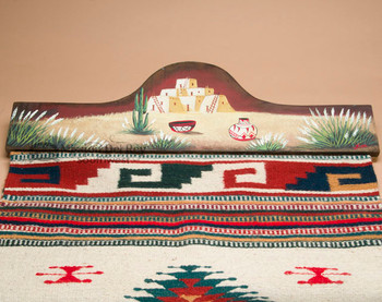 Western Tapestry Rug Hanger 30 -Adobe Pueblo (RH18) - Mission Del