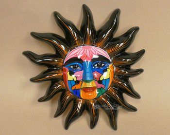 Hand Painted Pottery Wall Sun