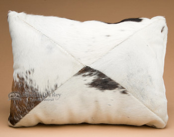 Rustic Western Cowhide Pillow 12x18 -Patchwork