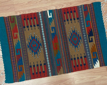 Handwoven Wool Zapotec Rug