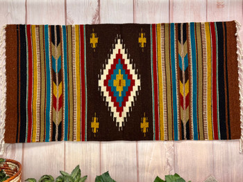 Handwoven Zapotec Rug 23x39