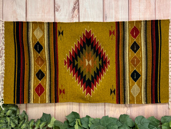 Handwoven wool Zapotec rug