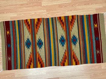 Southwestern Zapotec Indian Rug 30x60