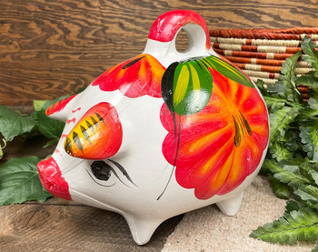 Mexican Painted Pottery Piggy Bank