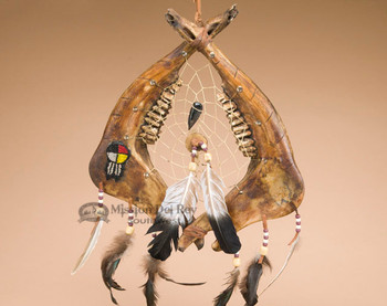 Apache Indian Beaded Jawbone Dreamcatcher